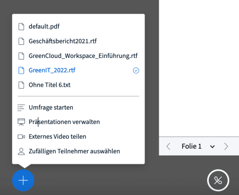 Präsentationen / Schnellzugriff