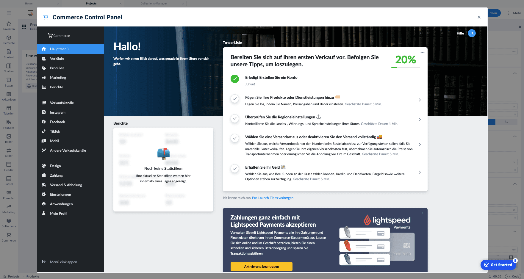 Sitejet E-Commerce Dashboard