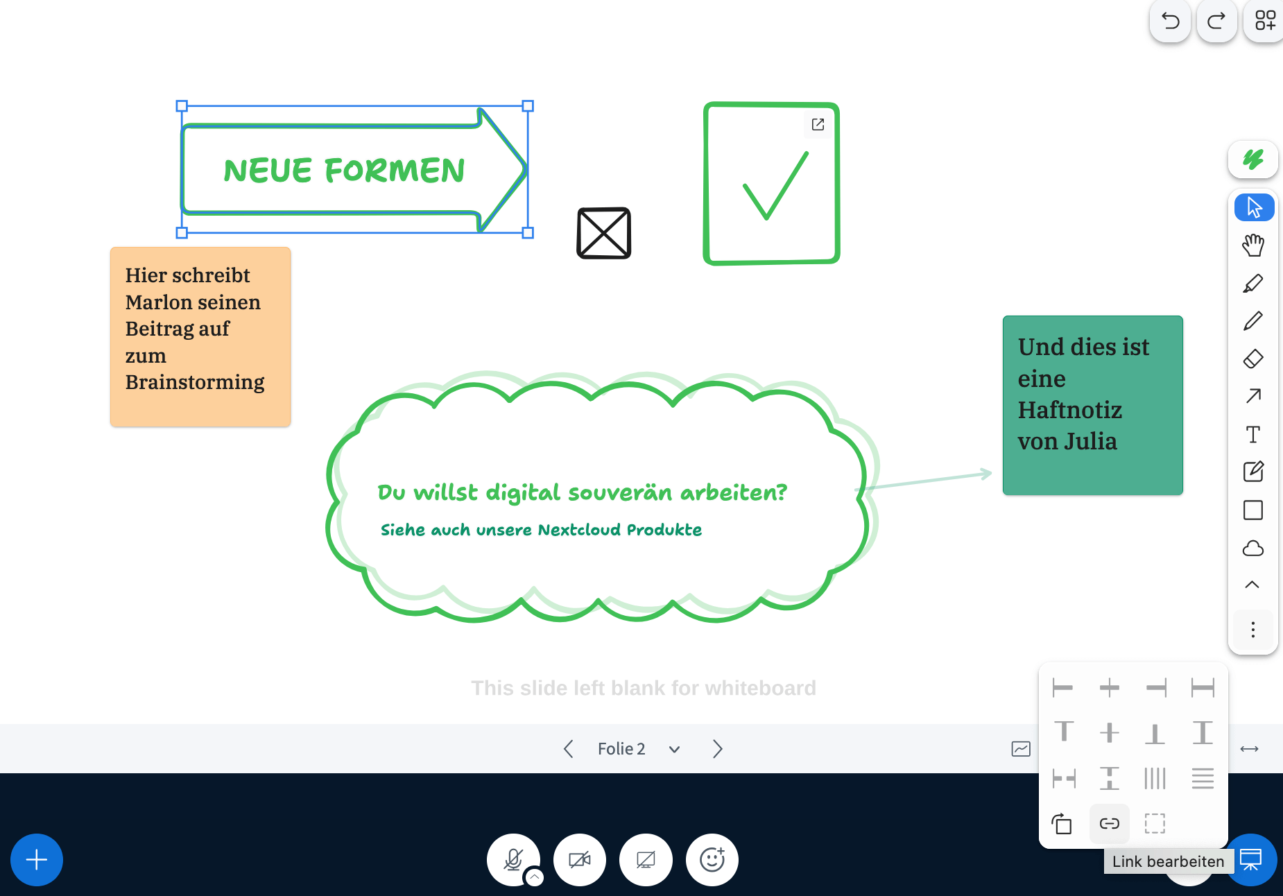BigBlueButton Whiteboard klickbaren Link erstellen
