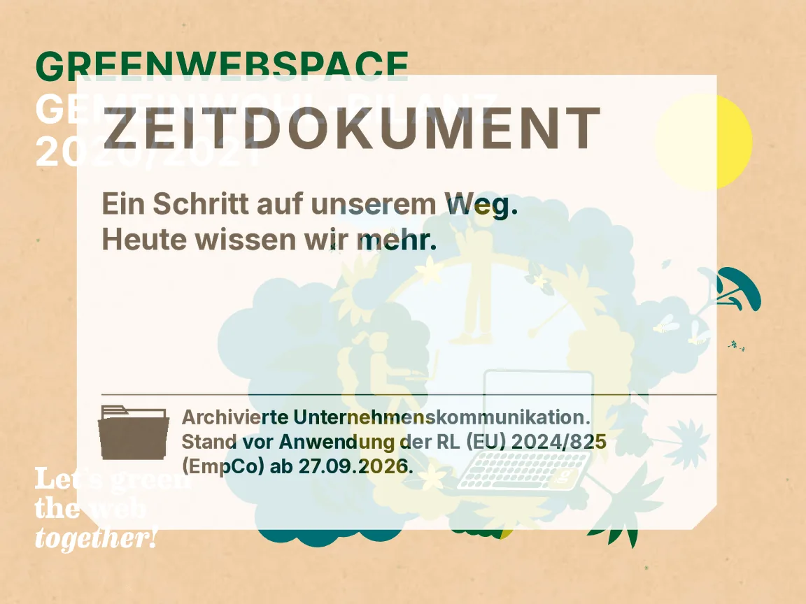 Der GreenWebspace Report zur aktuellen Gemeinwohl-Ökonomie Bilanz