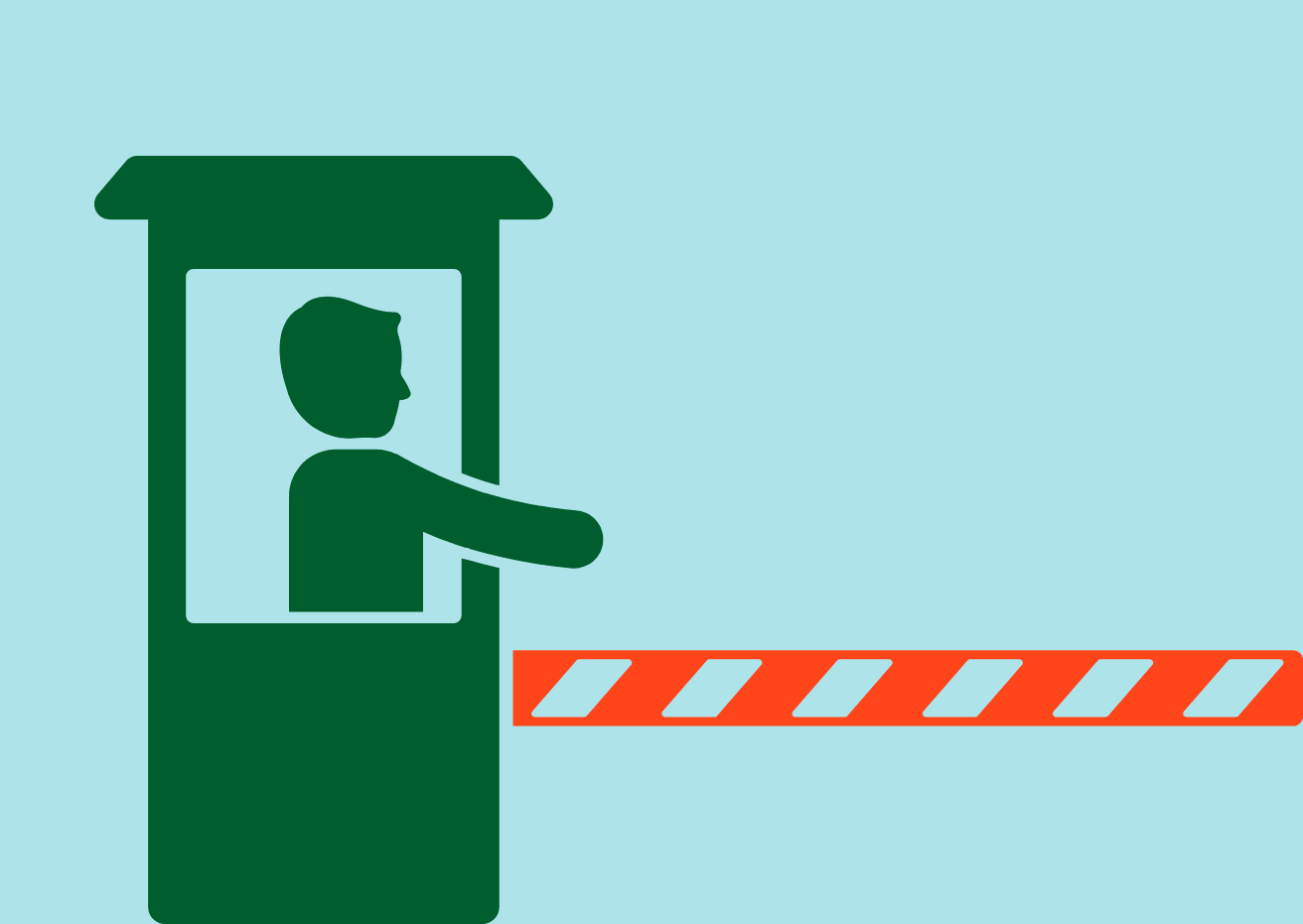 Website schützen – Sicherheits-Checkpoint als Symbol für cPanel Zugangskontrolle