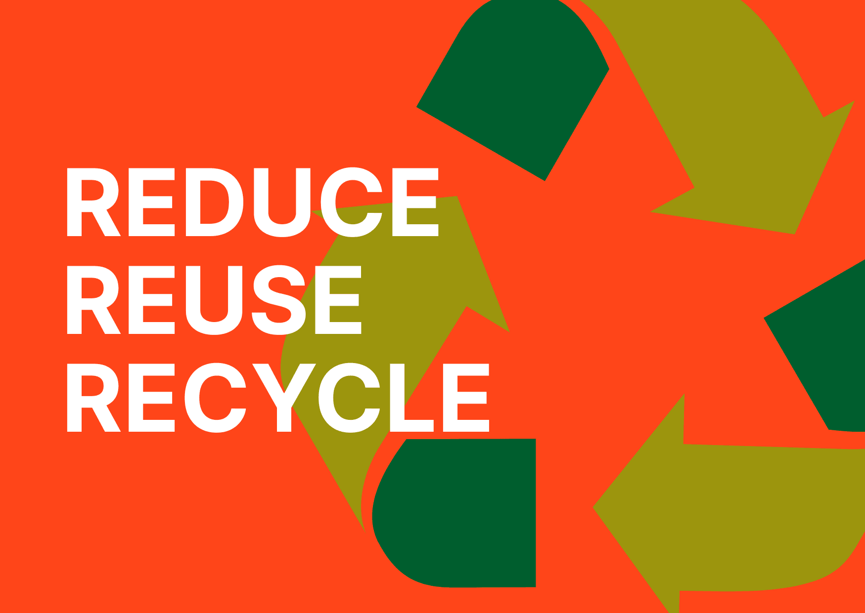 REDUCE, REUSE, RECYCLE ALS WORTBILDER 