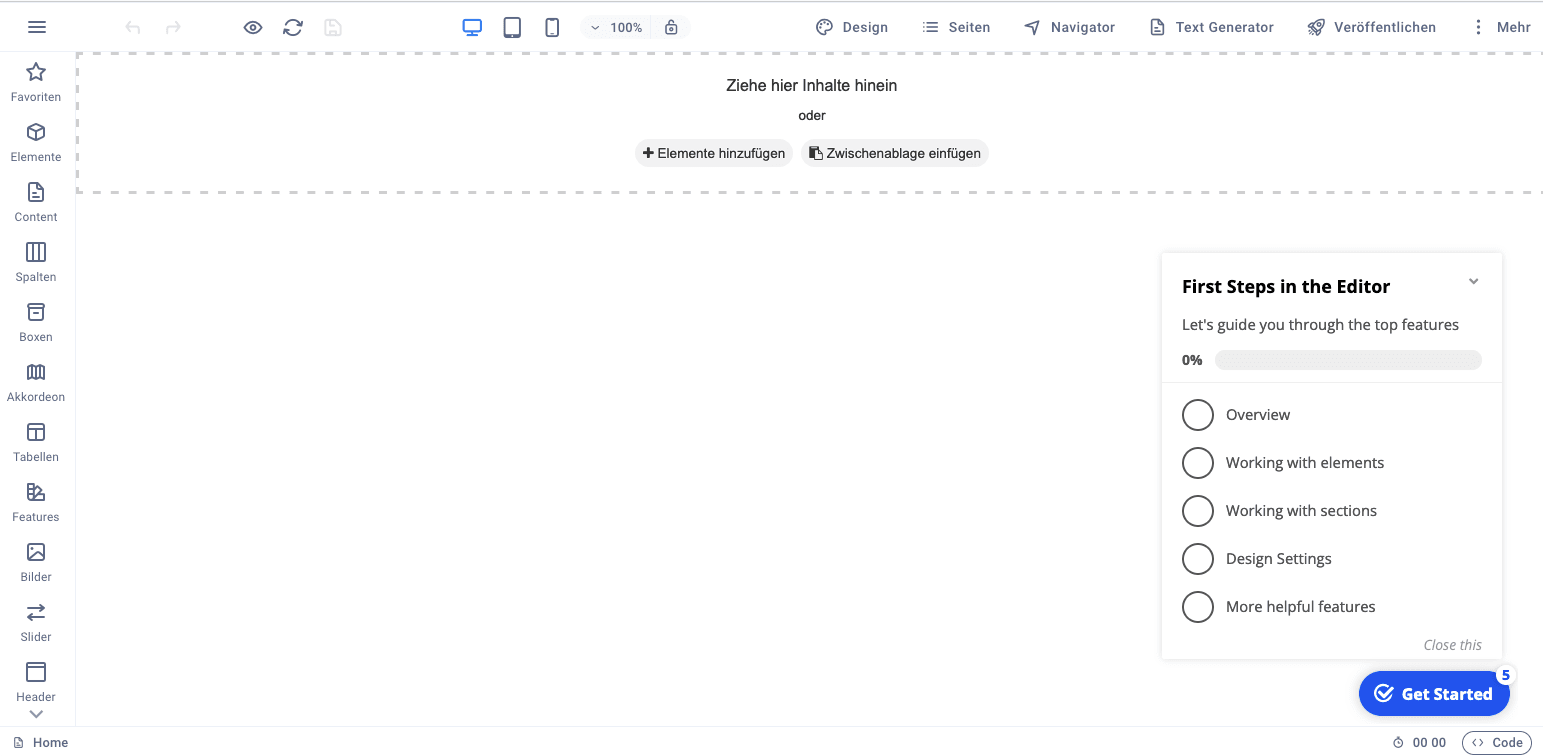 Individuelle Gestaltung deiner Webseite mit Sitejet